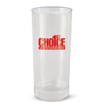 A Winston HiBall Glass featuring a clear design with the red logo of "1st Choice Liquor Superstore."
