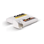 A white bandage box featuring a logo and an open design for easy access to contents.