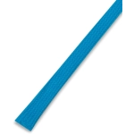 A blue drawcord made of textured fabric, suitable for various clothing accessories.