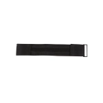 A black cummerbund extender with a hook-and-loop fastening and a metal buckle. It features a plain design without logos.