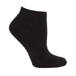 A black ankle sock with ribbed texture, part of a five-pack of Pdm Sport socks.