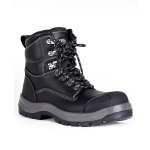 A pair of black JB's Arctic Freezer Boots with silver accents and a sturdy design, featuring a protective toe cap.