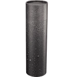 A drink bottle in a sleek black tube gift box, featuring a textured surface with water droplets.