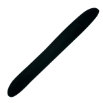 A sleek black velvet pouch designed for pen packaging, featuring a smooth surface and elongated form.