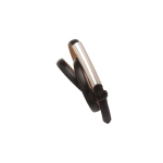 A black women's slimline belt featuring a metallic silver accent and a sleek design.