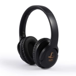 Equinox ANC Headphones in sleek black design, featuring plush ear cups and a logo prominently displayed on the side.