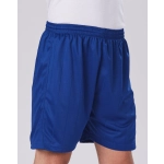 Adults' soccer shorts in a vibrant blue colour, featuring an elastic waistband and a sleek design.